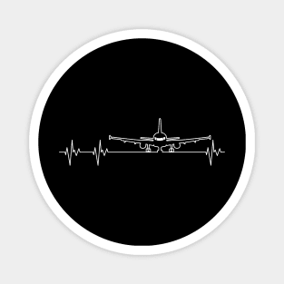 Airplane pilot heartbeat aviator flying Magnet